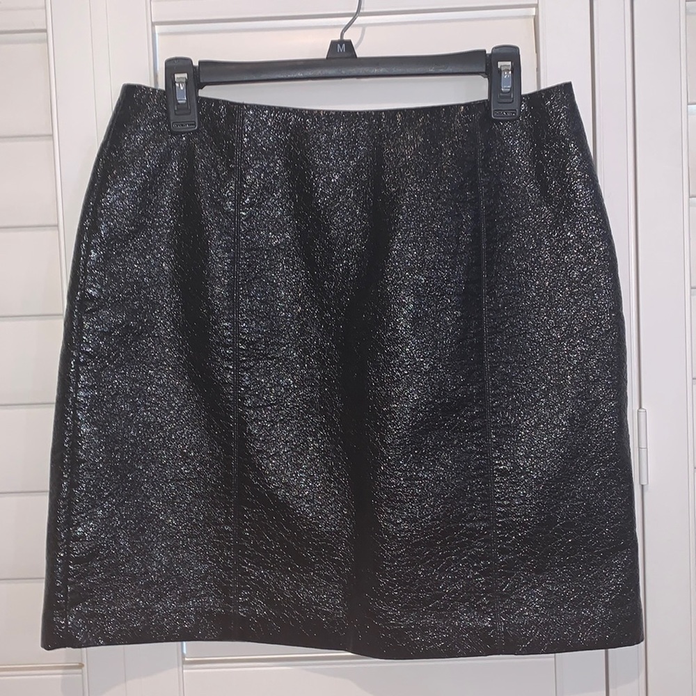 Black faux leather skirt size 10